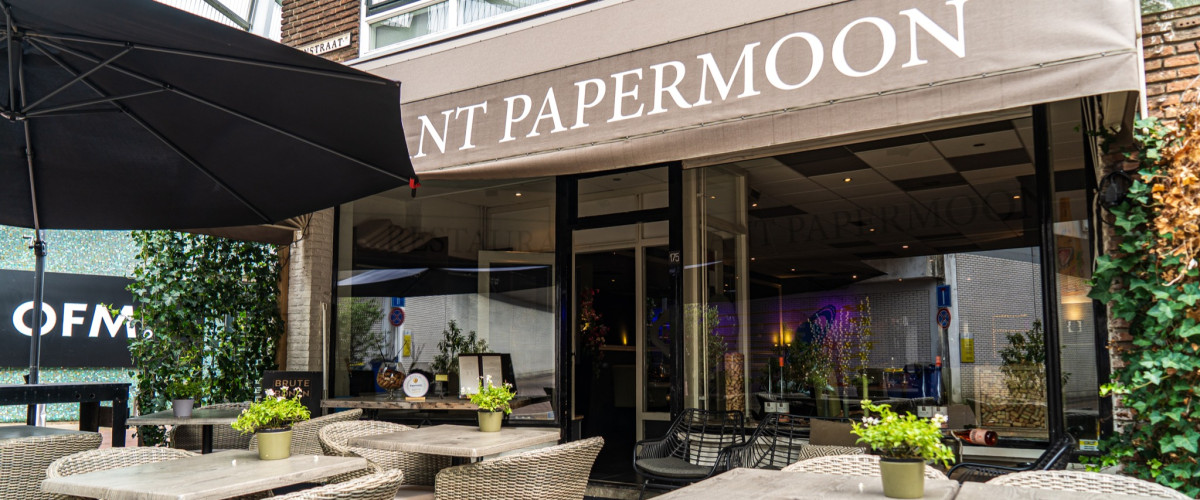 Restaurant Papermoon ter overname in de hoofdstraat van Voorburg